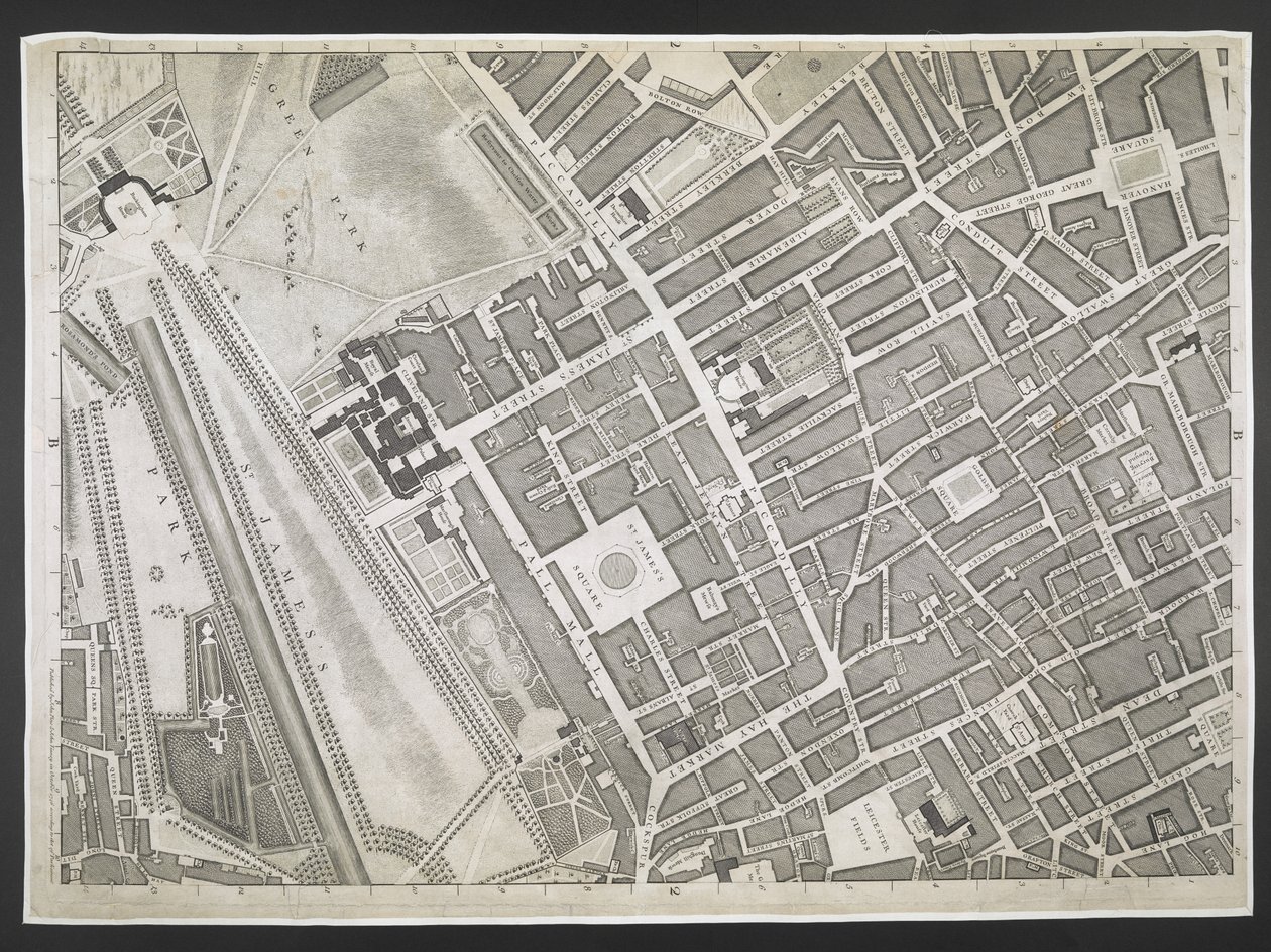 Plan von London, Piccadilly, St. James