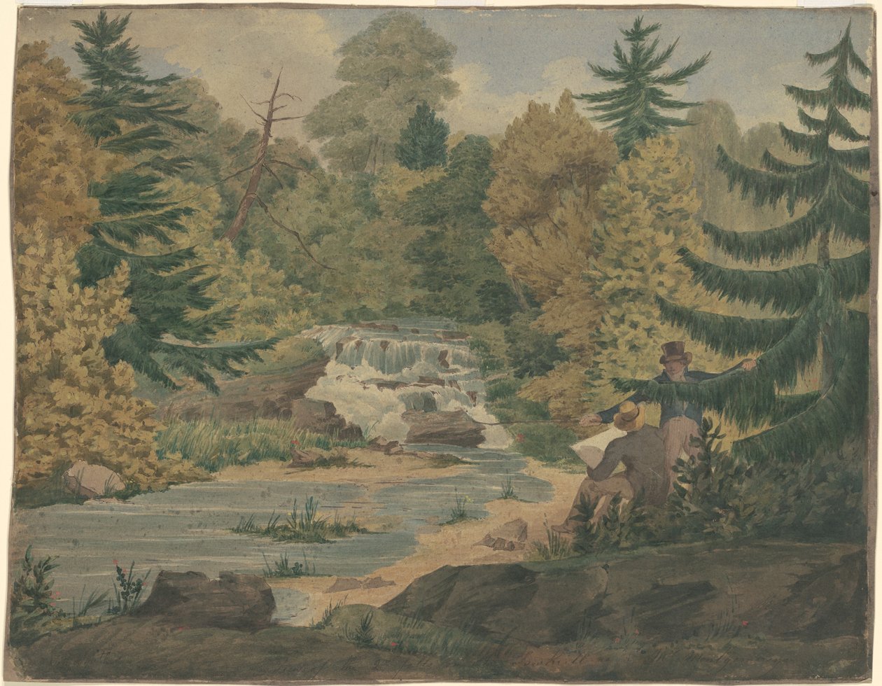 Ansicht der zweiten Wasserfälle am Sawkill River von John Rubens Smith