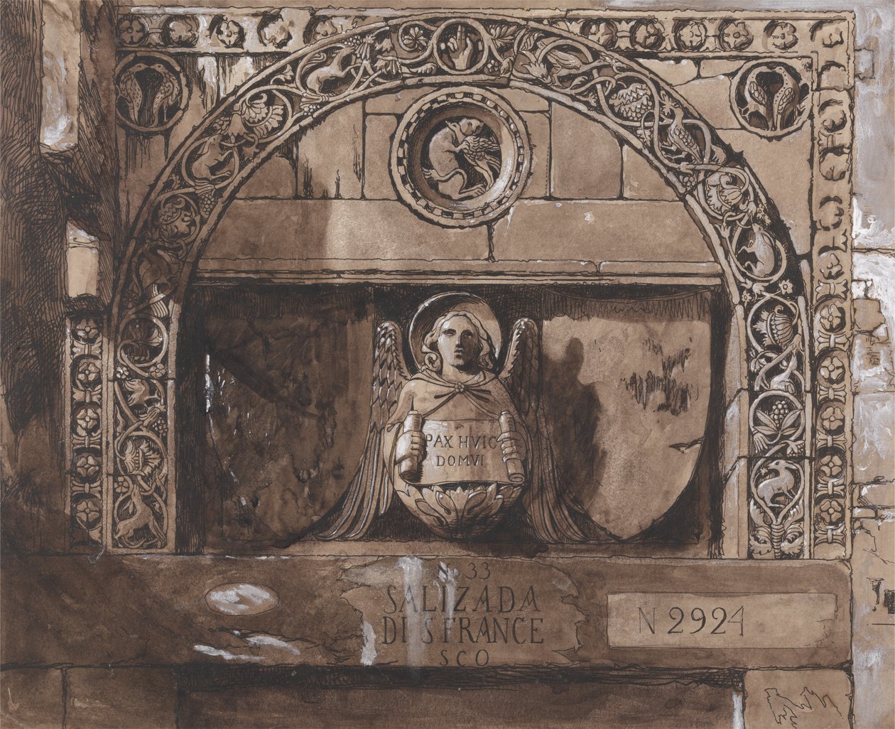 Türsturz des Palazzo Contarini della Porta di Ferro von John Ruskin