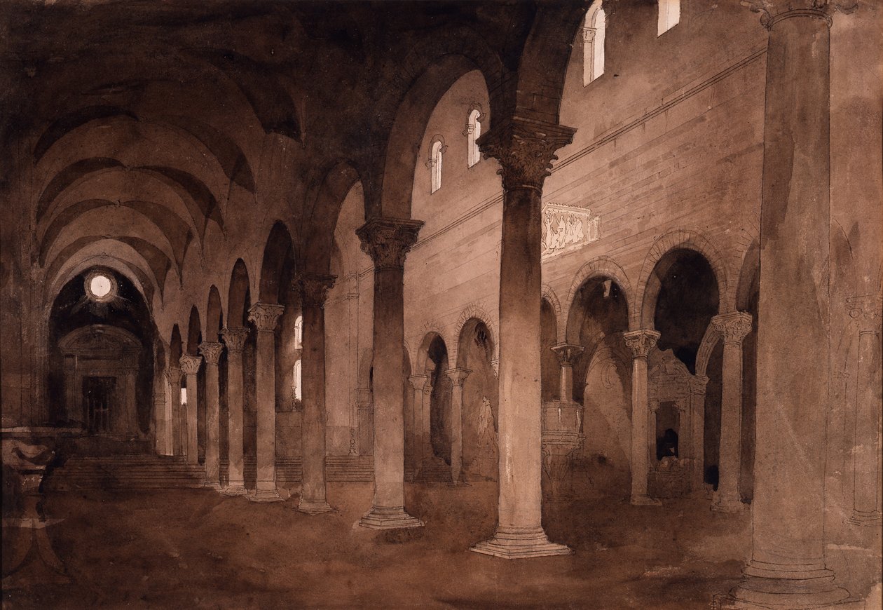 Innenraum von San Frediano, Lucca von John Ruskin