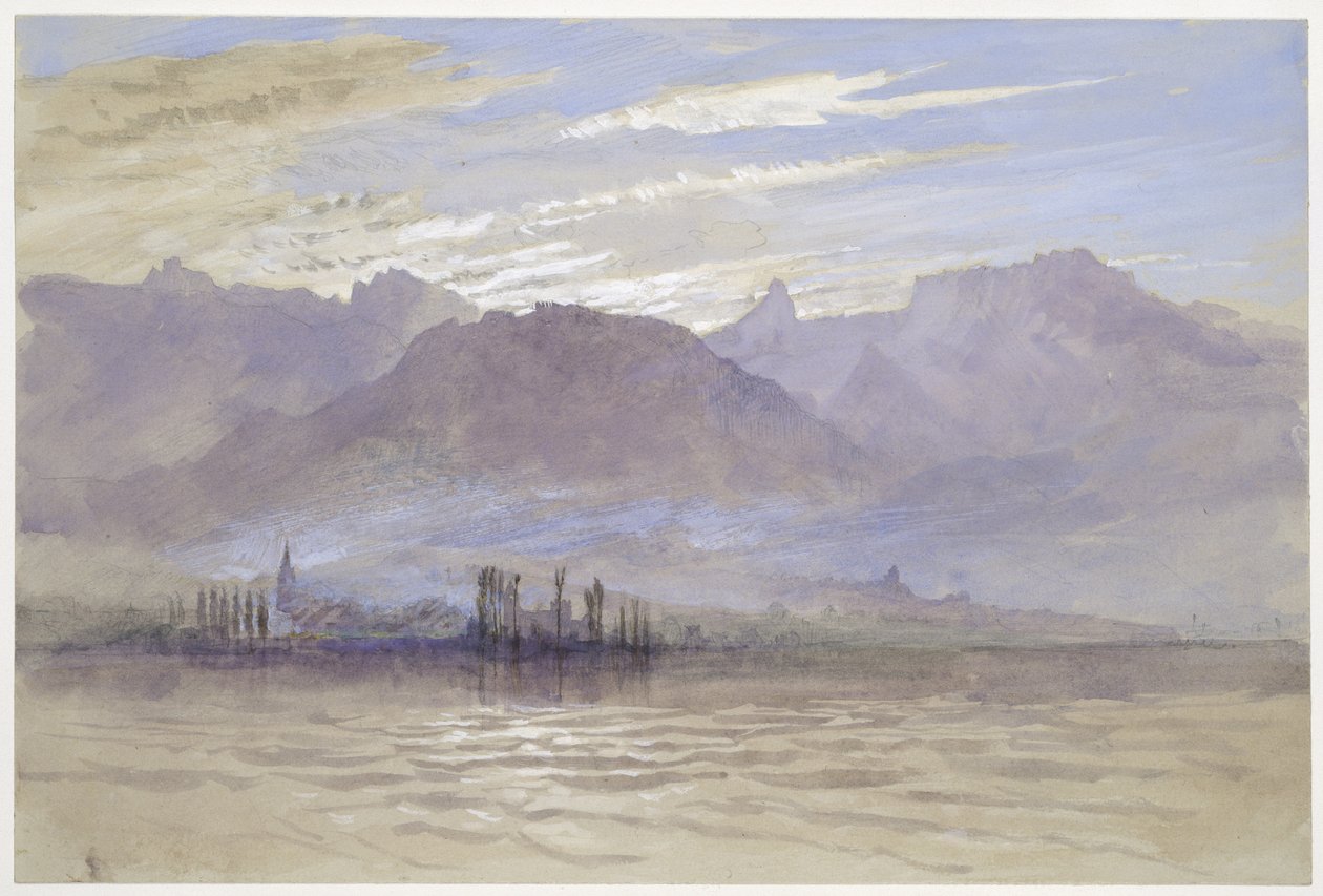 Morgen im Frühling mit Nordostwind in Vevey, Mai - Juni 1849 oder 1. Mai 1869 von John Ruskin