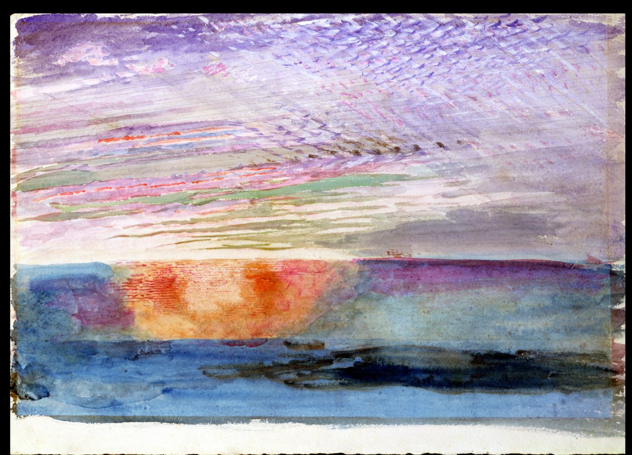 Sonnenuntergang in Herne Hill durch den Rauch von London, 1876 von John Ruskin