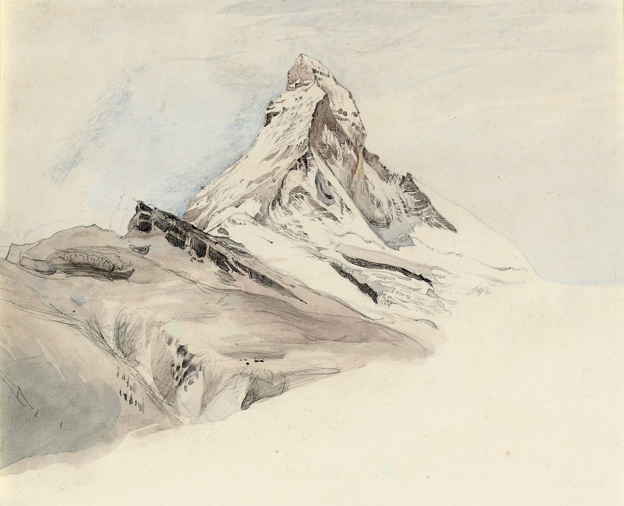 Das Matterhorn, Schweiz, von Nordosten, 1849 von John Ruskin