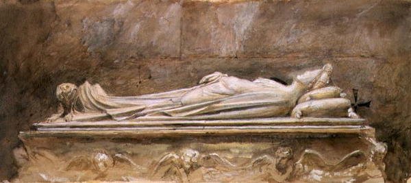 Das Grab von Ilaria del Carretto Guinigi, Kathedrale von Lucca von John Ruskin