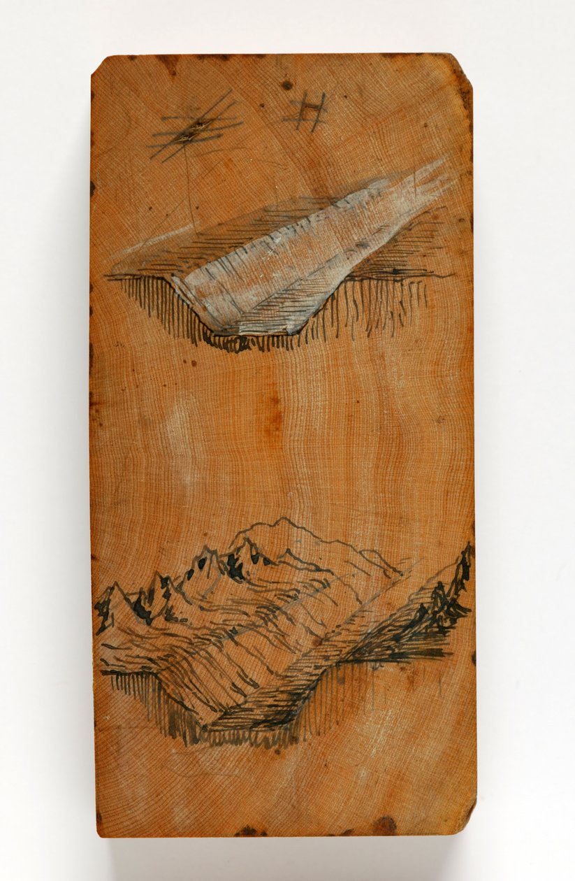 Der Graben des Chamonix-Tals und die Gipfel über dem Graben, ca. 1856 von John Ruskin