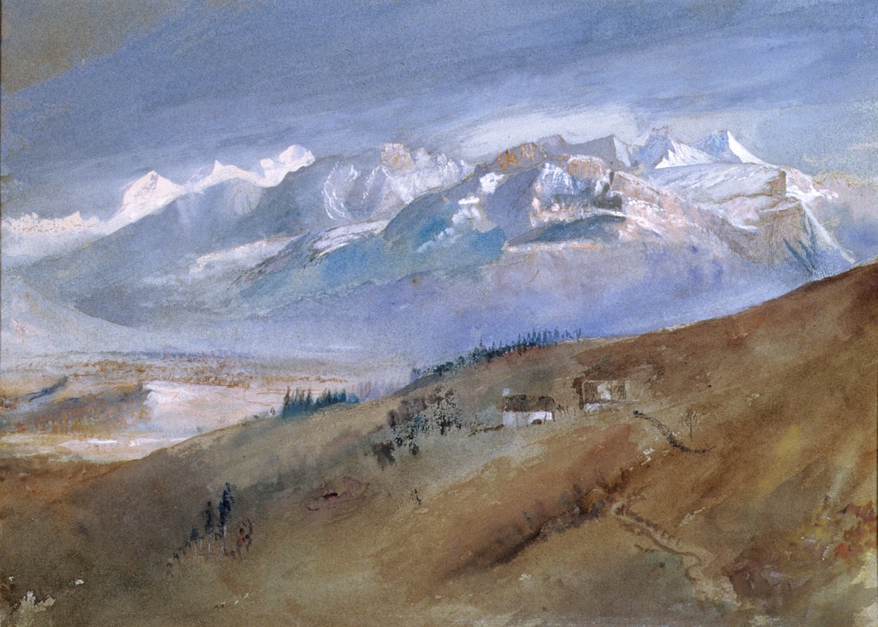 Blick aus meinem Fenster in Mornex, wo ich ein Jahr blieb, 1862 von John Ruskin