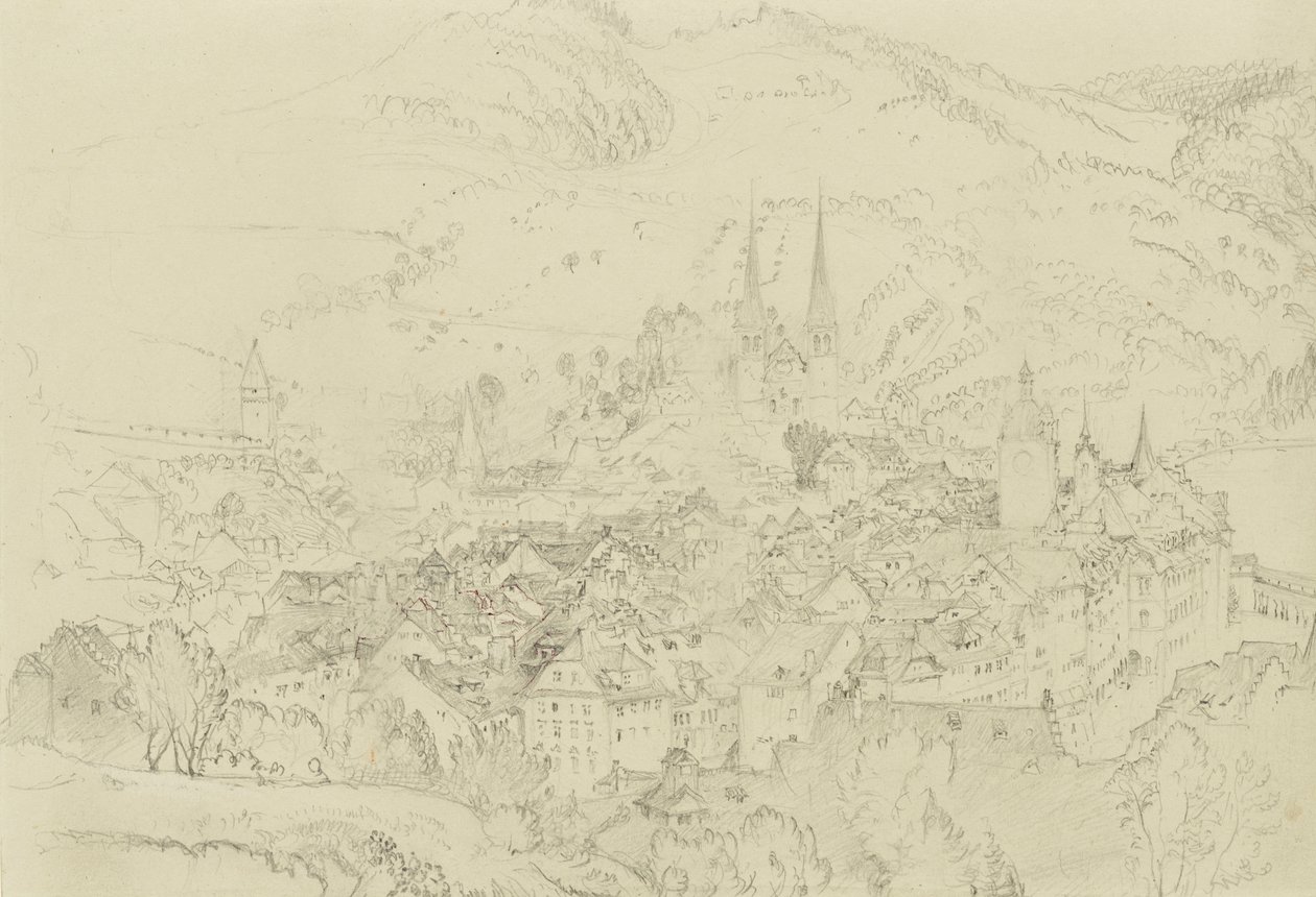 Blick auf Luzern von oben, Oktober-Dezember 1861 von John Ruskin
