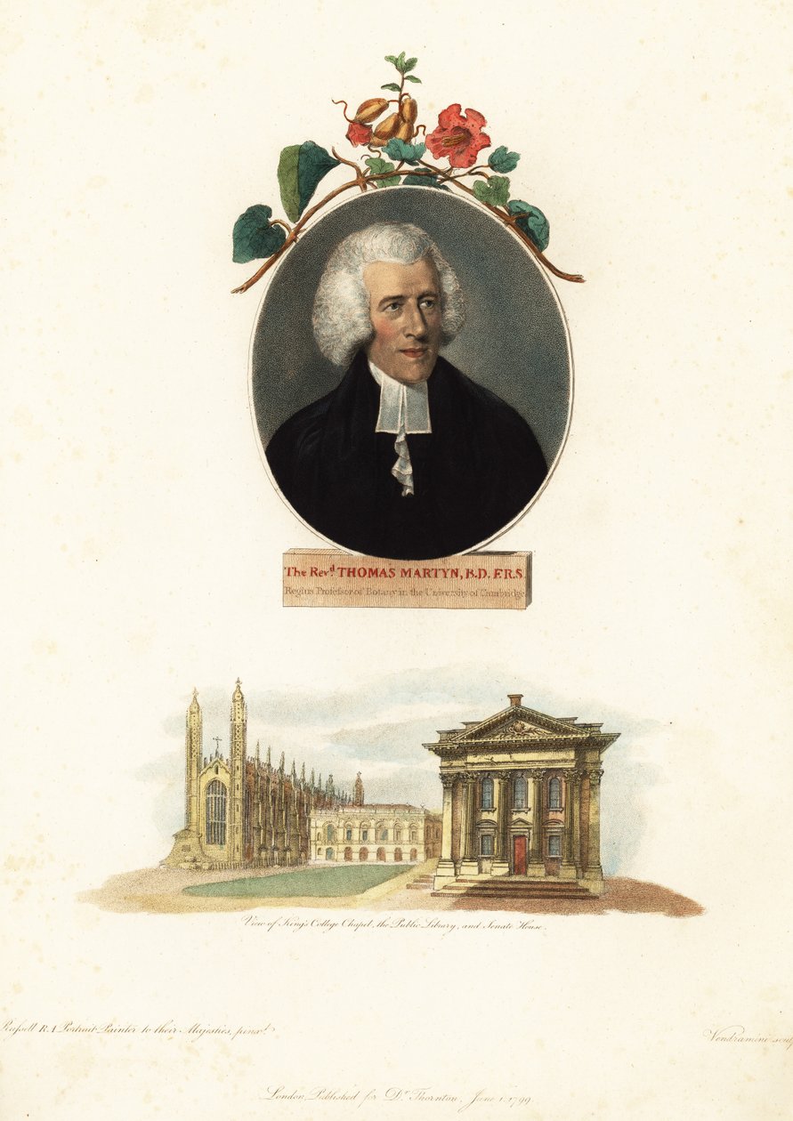 Thomas Martyn, Professor der Botanik, Universität Cambridge (Stich) von John Russel