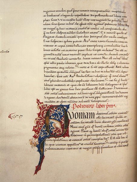 Ms.228, f.90v: Seite aus Aristoteles