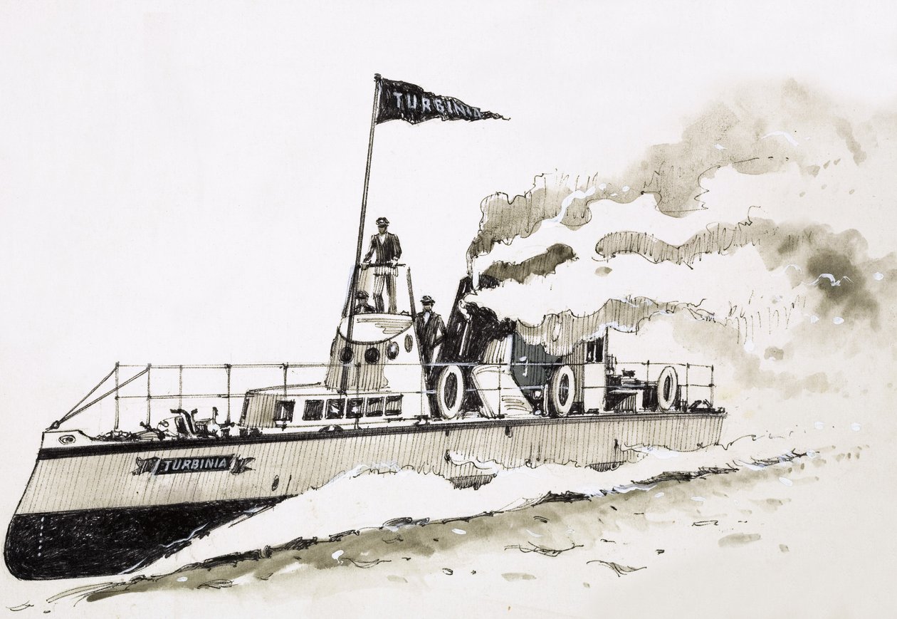 Turbinia, dampfbetriebenes Schiff von John S. Smith