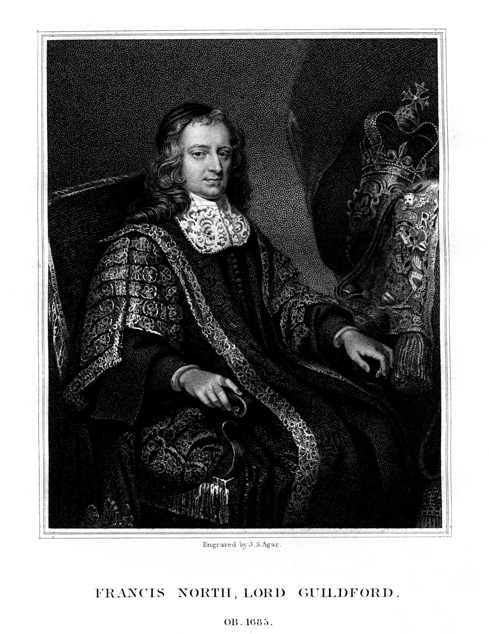 Francis North, 1. Baron Guilford, 1823 von John Samuel Agar
