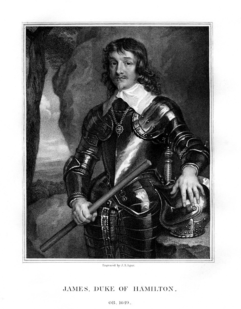James Hamilton, 1. Herzog von Hamilton, schottischer Adliger, 1823 von John Samuel Agar