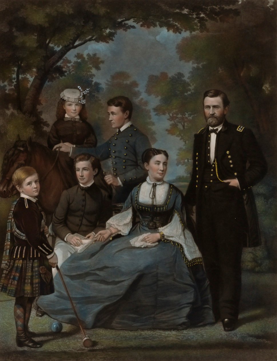 General Grant und seine Familie von John Sartain