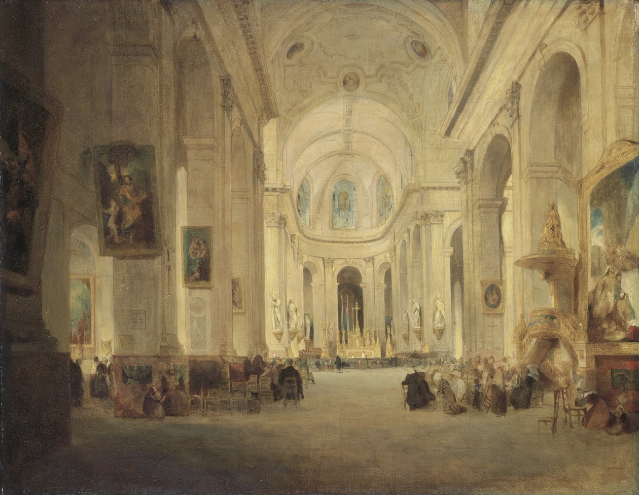 Innenraum von St. Sulpice, Paris von John Scarlett Davis