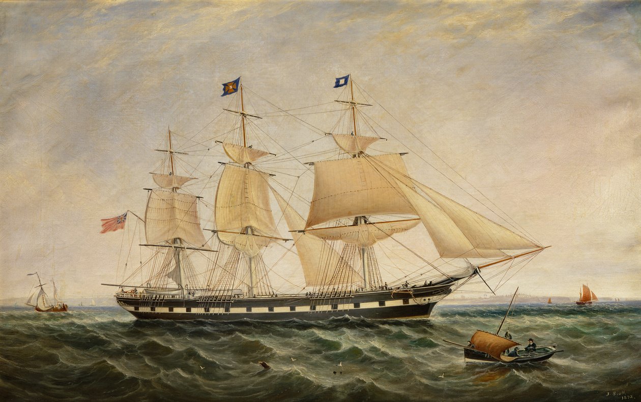 Louisa Hove wartet auf einen Lotsen vor Whitby von John Scott