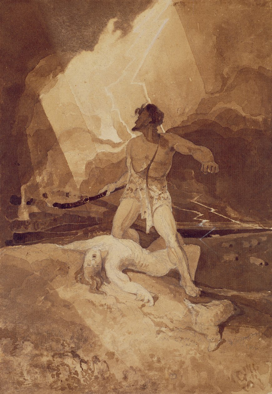 Kain und Abel, 1800-03 von John Sell Cotman