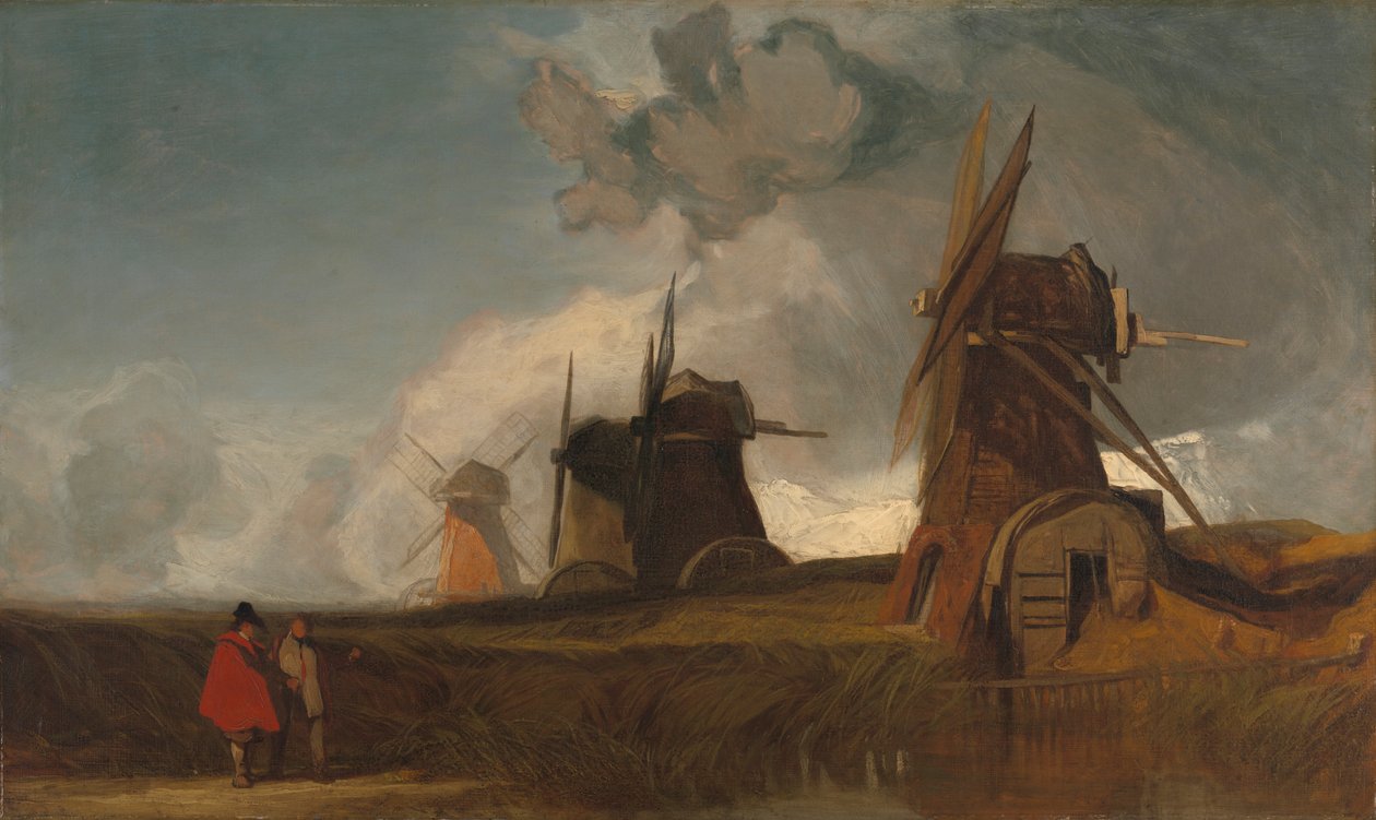 Entwässerungsmühlen in den Fens, Croyland, Lincolnshire von John Sell Cotman