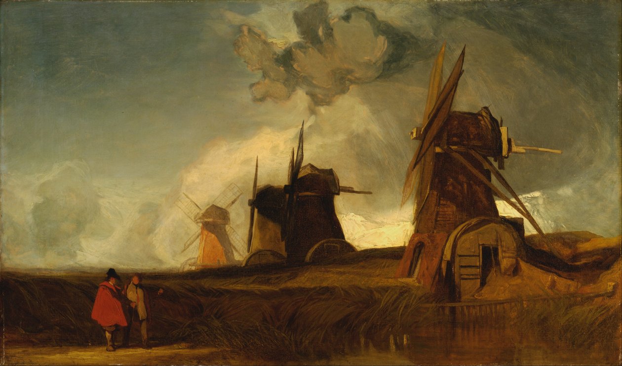 Entwässerungsmühlen in den Fens, Croyland, Lincolnshire von John Sell Cotman