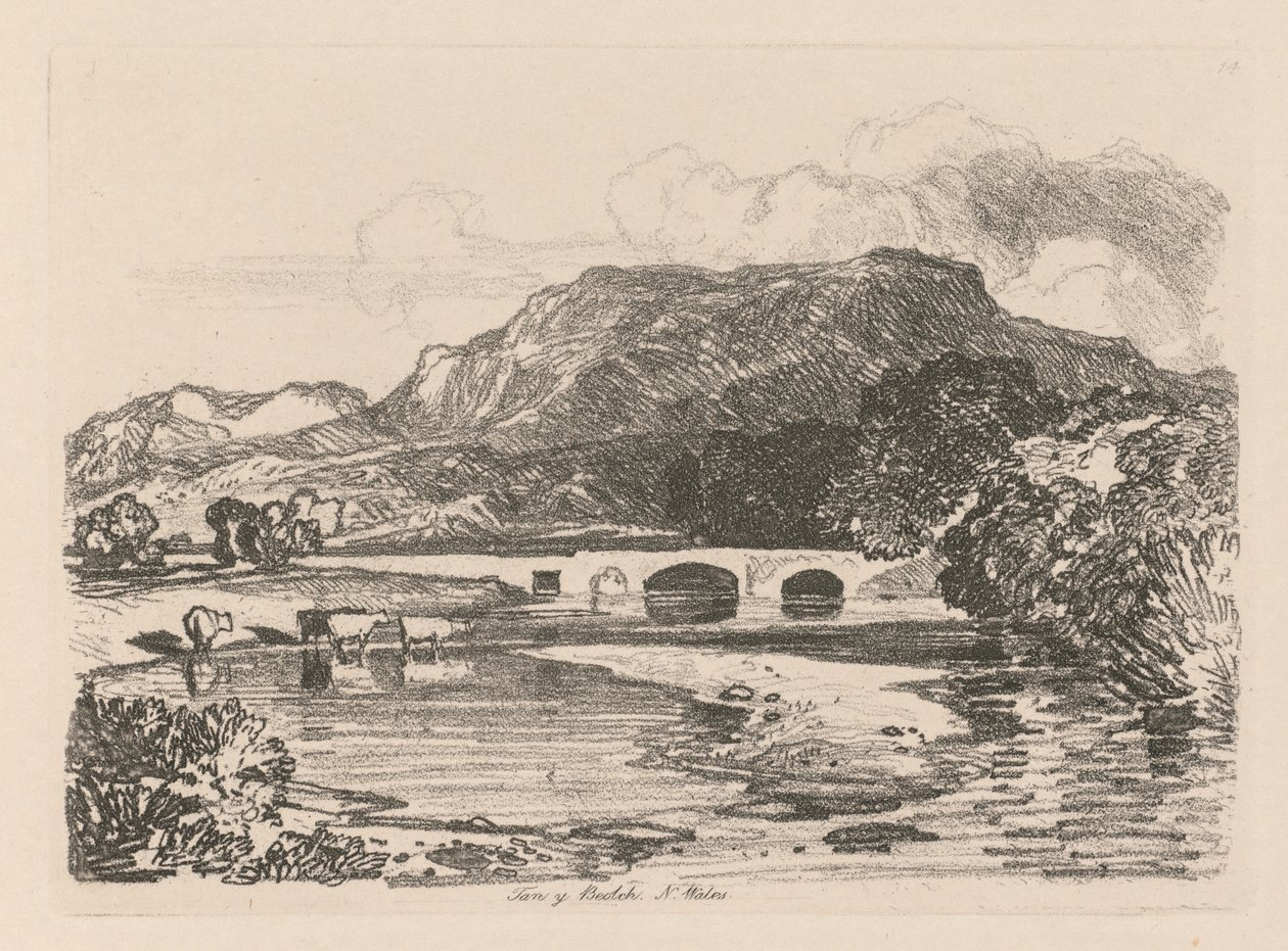 Liber Studiorum: Platte 14, Tan-y-Bwlch, Merionethshire, Nordwales, 1838 von John Sell Cotman