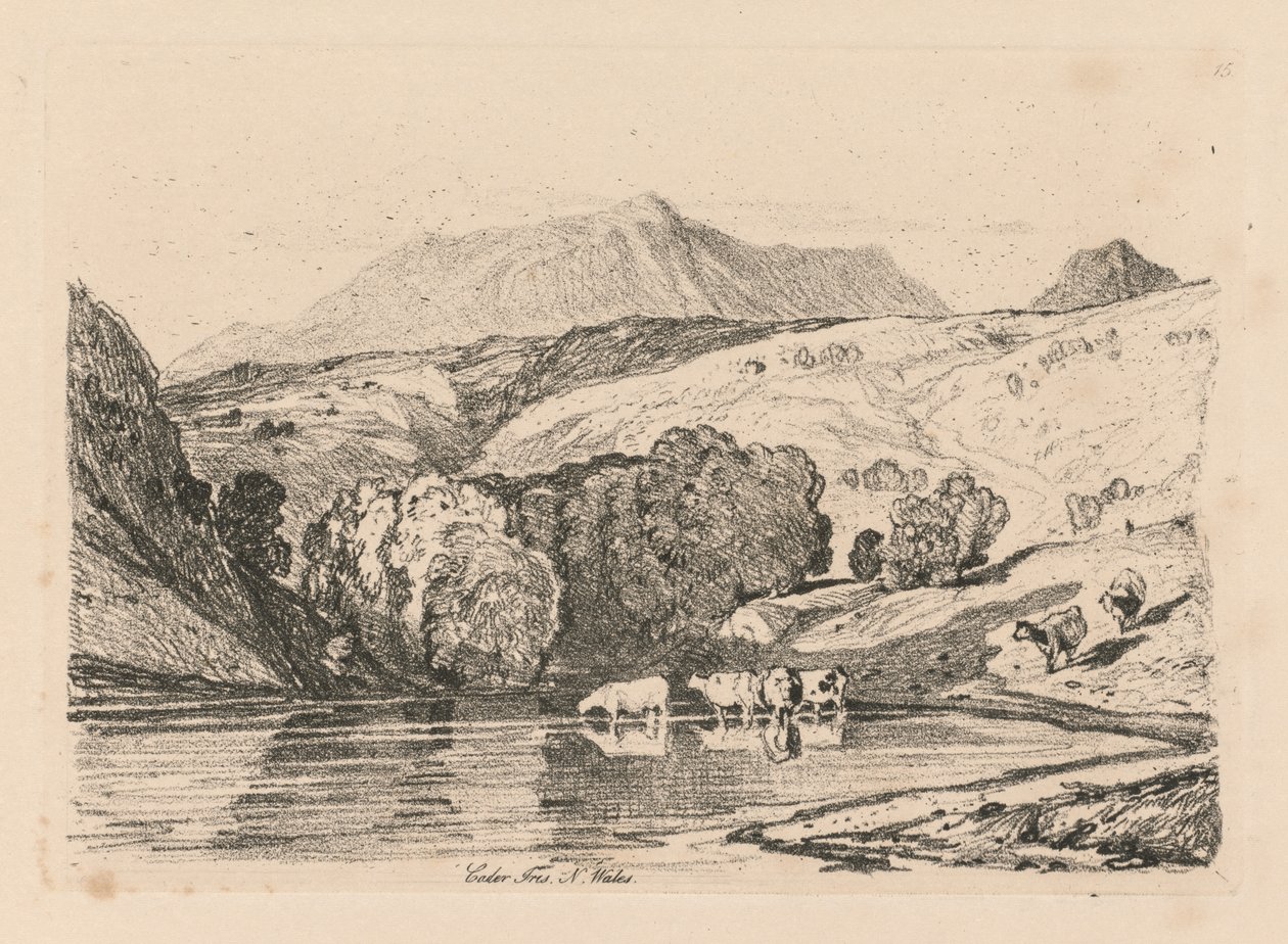 Liber Studiorum: Tafel 15, Cader Iris, North Wales von John Sell Cotman