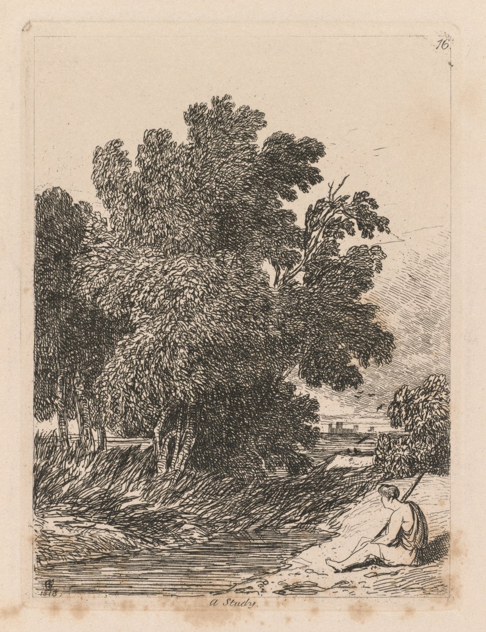 Liber Studiorum: Platte 16, Eine Studie, 1838 von John Sell Cotman