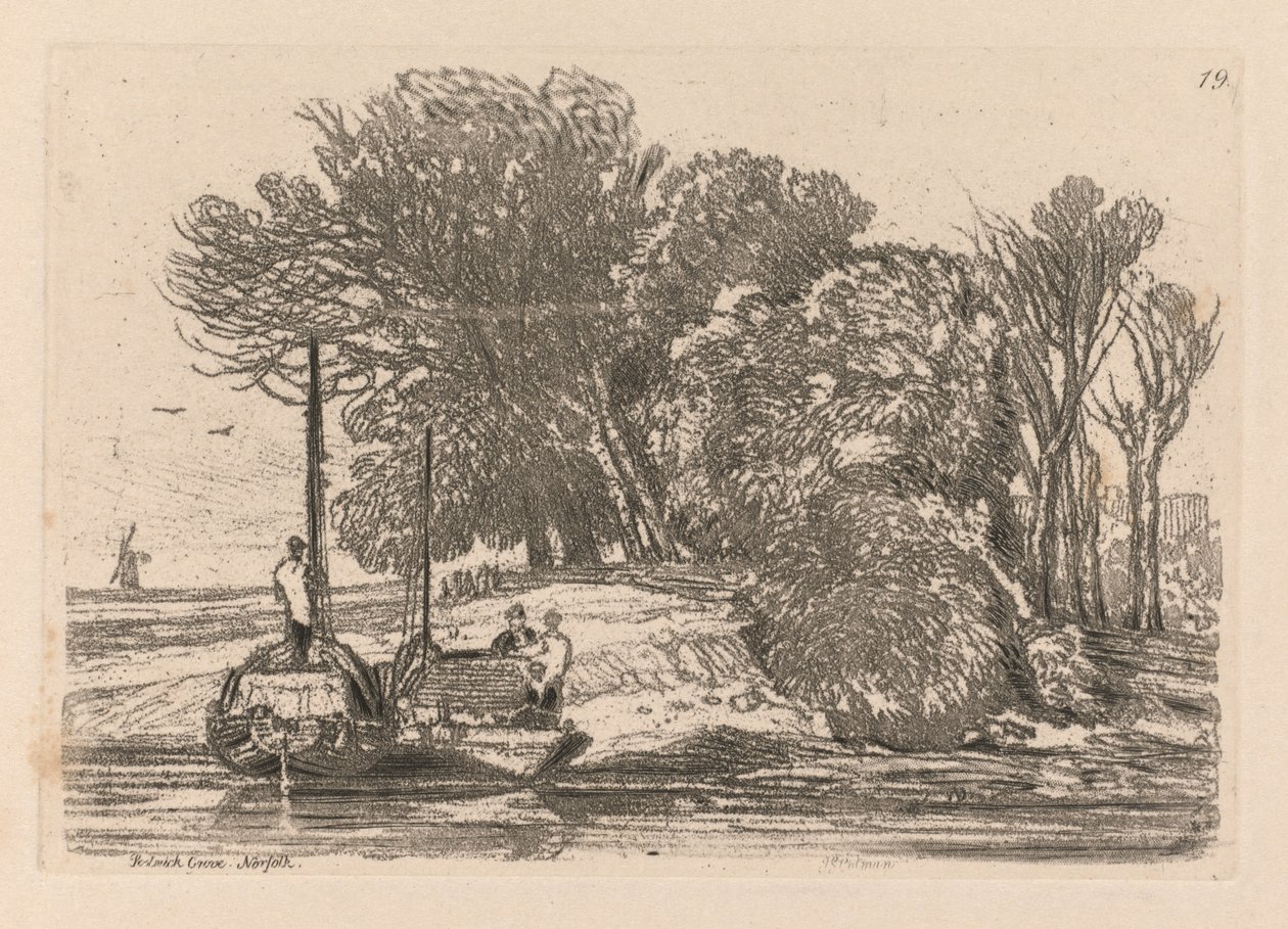 Liber Studiorum: Tafel 19, Postwick Grove, Norfolk von John Sell Cotman