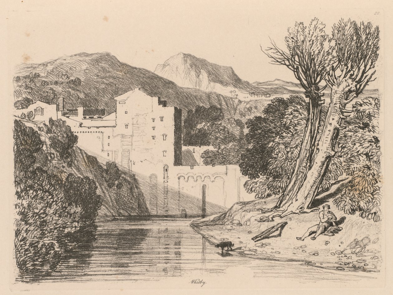 Liber Studiorum: Platte 22, Whitby, 1838 von John Sell Cotman