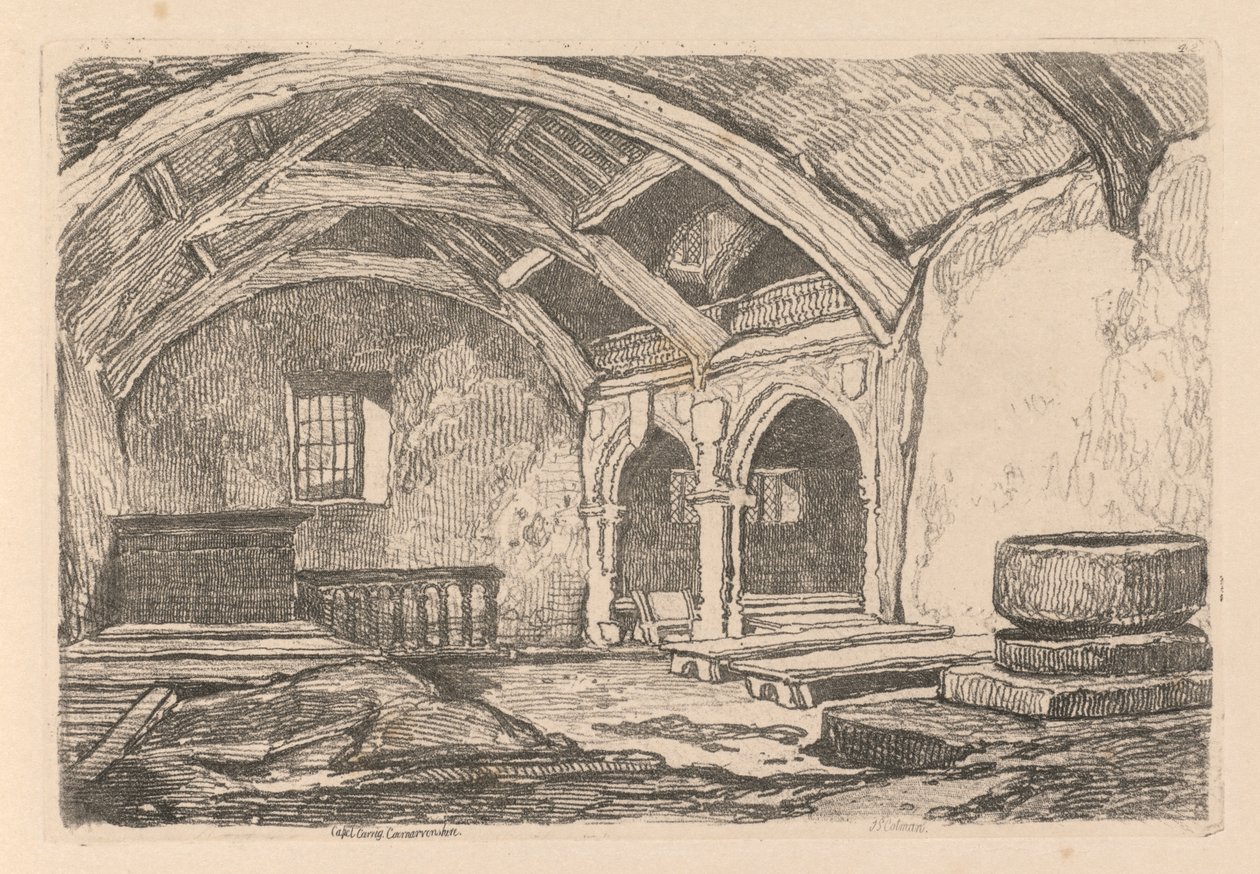 Liber Studiorum: Platte 42, Capel Carrig, Caernarvonshire, 1838 von John Sell Cotman