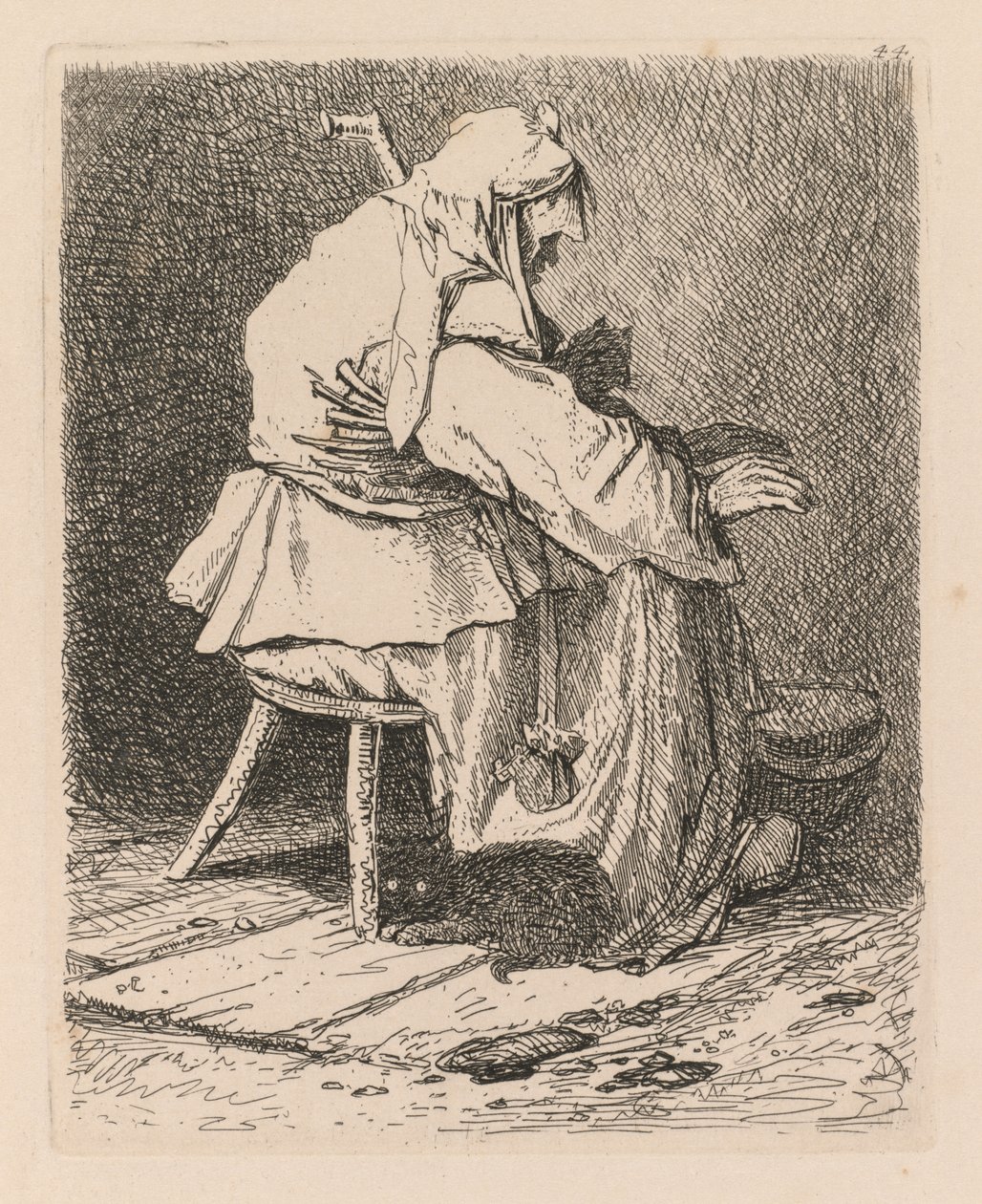 Liber Studiorum: Tafel 44, Skizze nach Rembrandt von John Sell Cotman