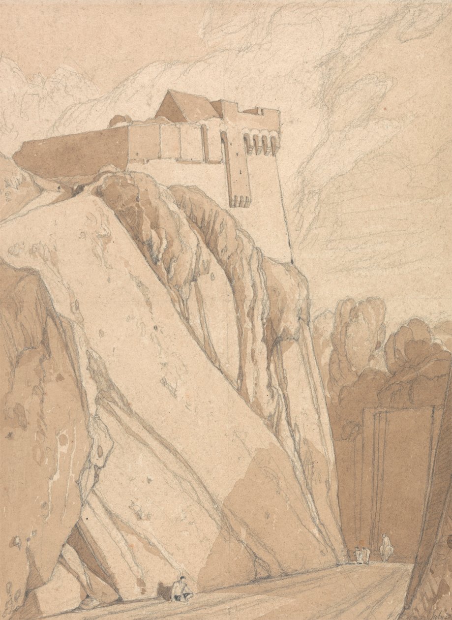 Teil der alten Befestigungen in Saint Lo, Normandie von John Sell Cotman