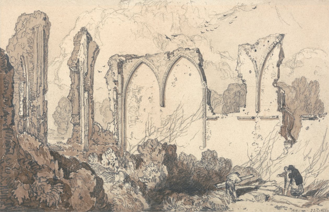 Ruine hinter der Freischule, Thetford, Suffolk von John Sell Cotman