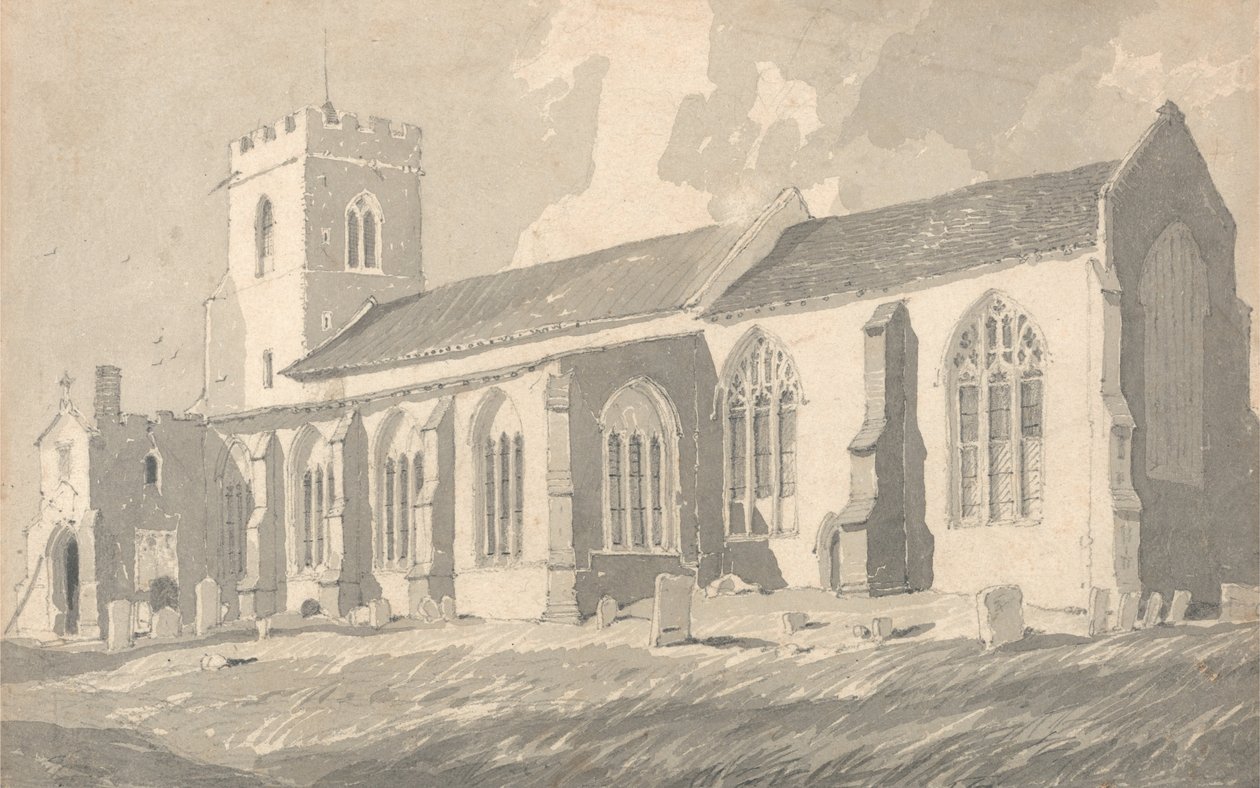 Südseite der Catfield Kirche, Norfolk von John Sell Cotman
