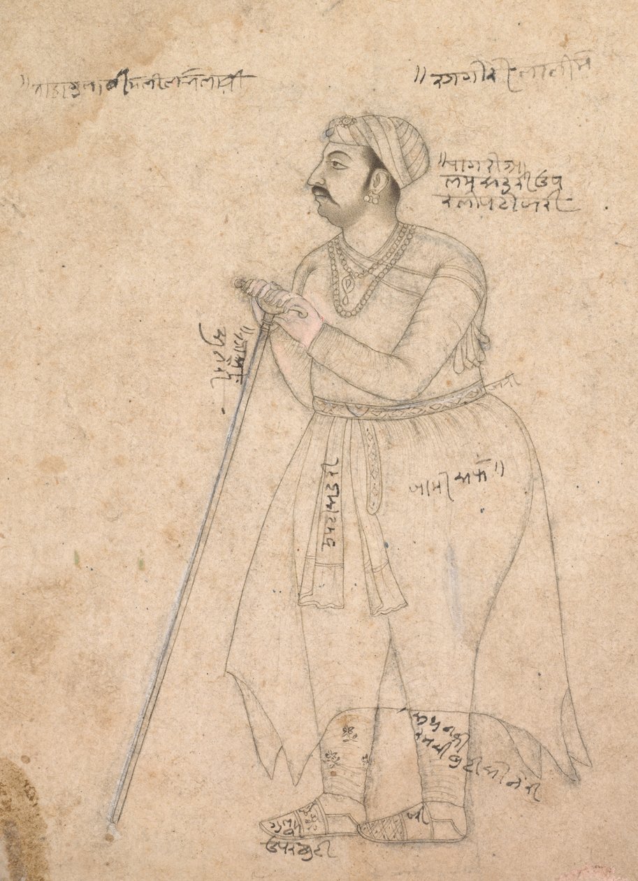 Porträt von Maharaja Rai Singh von Bikaner (regierte 1574-1612) von John Seymour