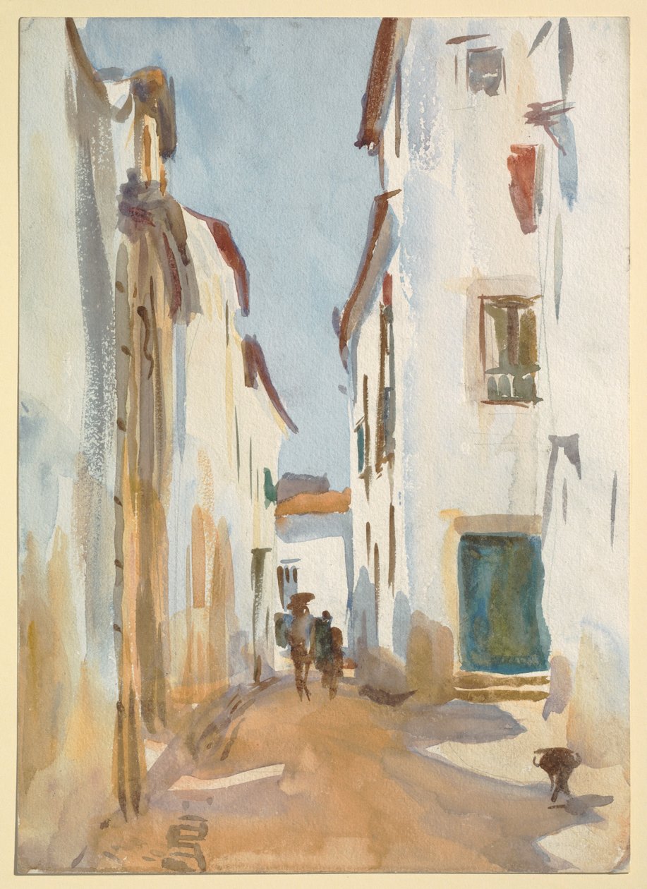Straßenszene in Spanien von John Singer Sargent