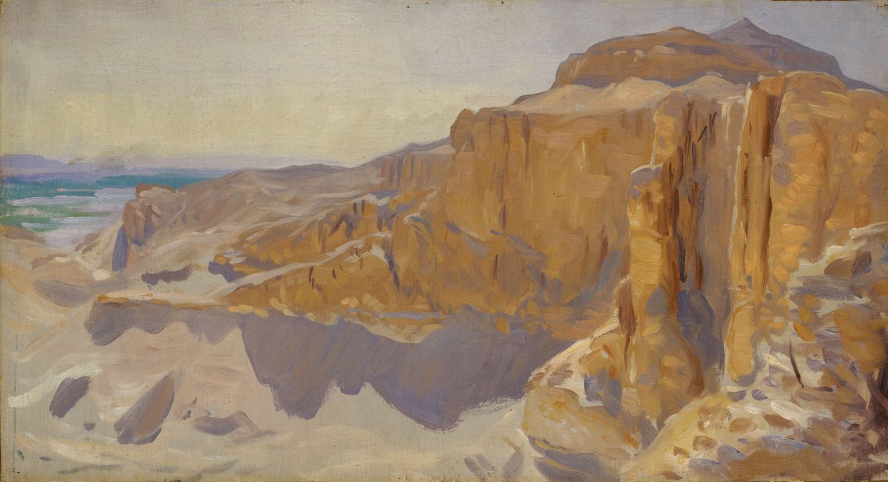 Klippen bei Deir el Bahri, Ägypten, 1890-91 von John Singer Sargent