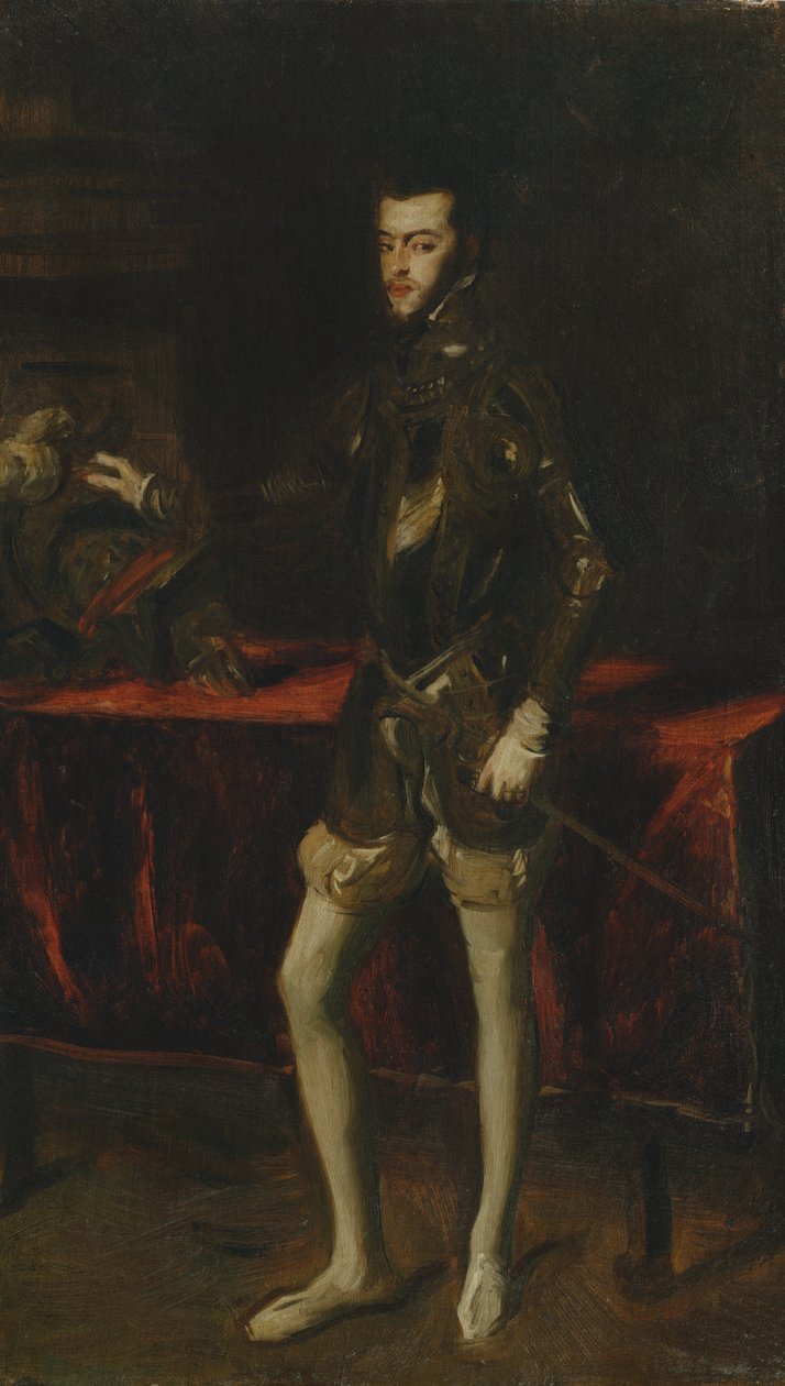 Kopie nach Tizians Porträt von Philipp II. von John Singer Sargent