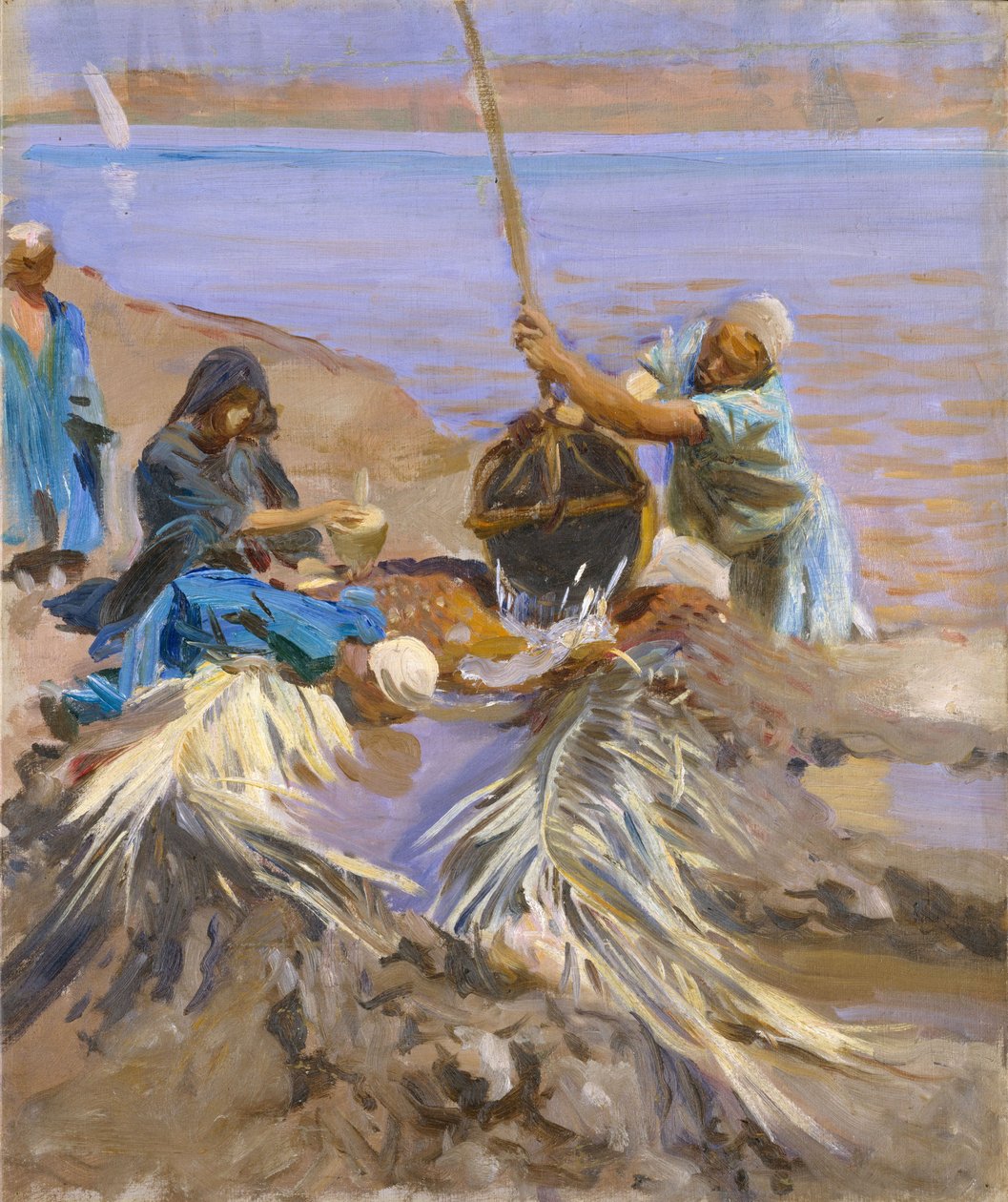 Ägypter heben Wasser aus dem Nil, 1890-91 von John Singer Sargent