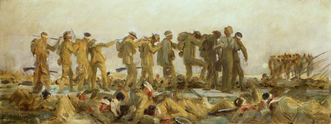 Gassed, eine Ölstudie, 1918-19 von John Singer Sargent