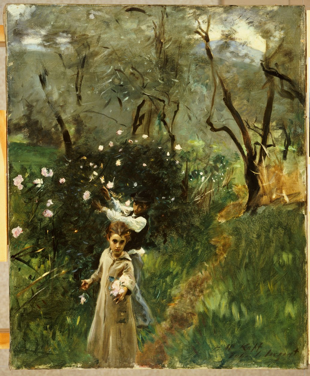 Blumenpflücken in der Dämmerung von John Singer Sargent