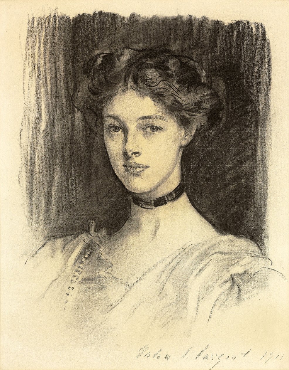 Porträt von Eva Katherine Balfour, später Lady Buxton von John Singer Sargent