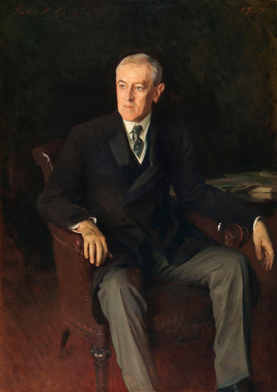 Porträt von Woodrow Wilson (1856-1924), amerikanischer Präsident von John Singer Sargent