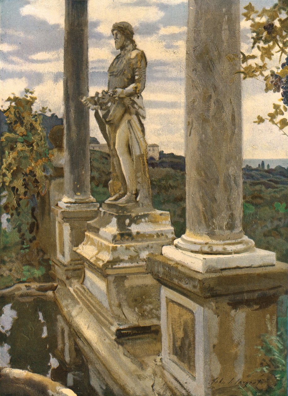 Statue von Vertumnus in Frascati, 1907, ca. 1930 von John Singer Sargent