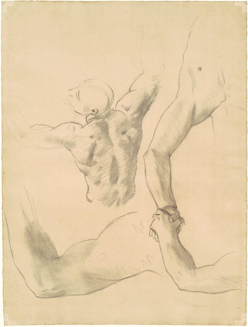 Studien für "Zwei klassische männliche Figuren im Kampf" von John Singer Sargent