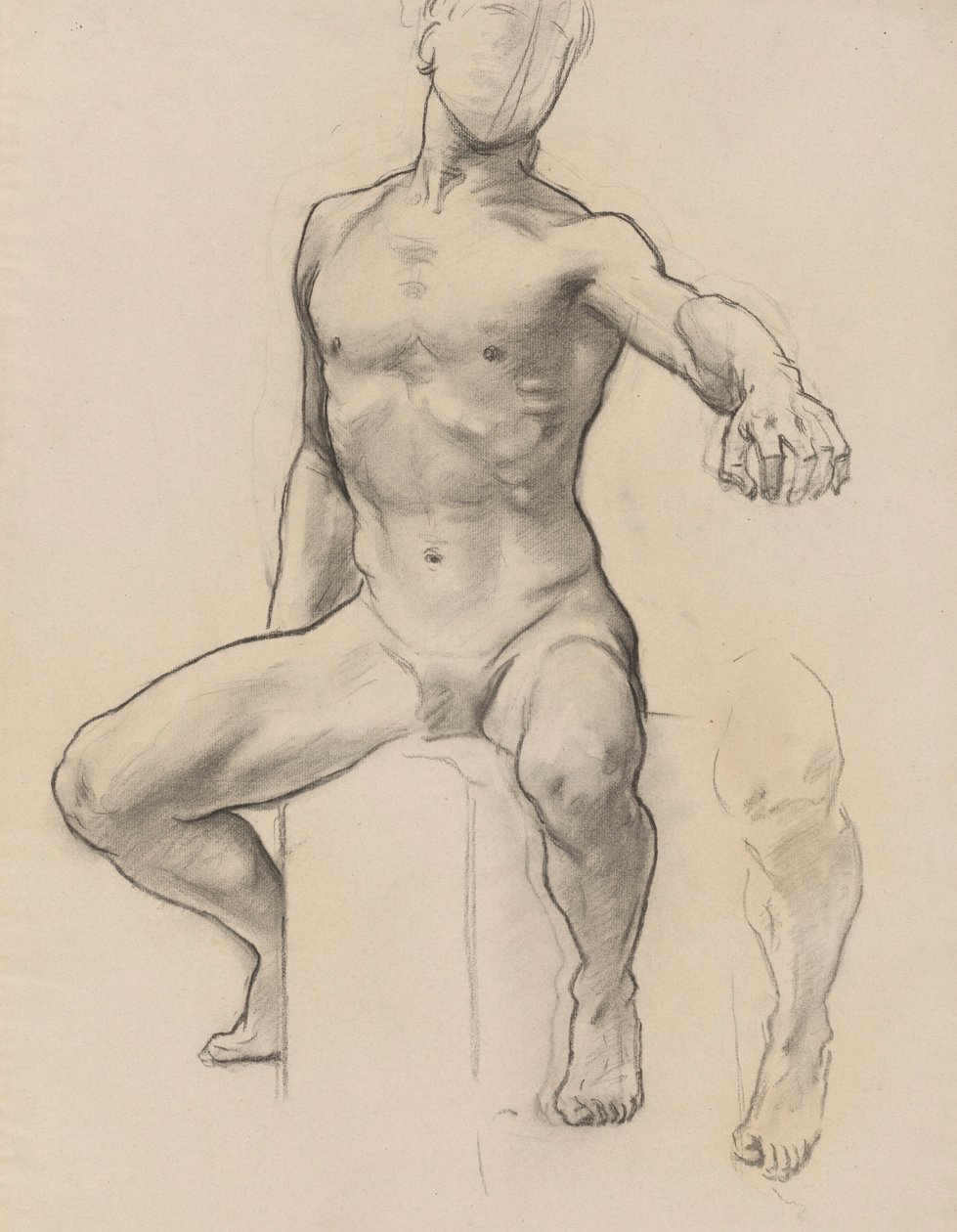 Studie von Perseus für Perseus auf Pegasus, der Medusa tötet, Wandgemälde, Treppenhaus, Museum of Fine Arts, Boston von John Singer Sargent