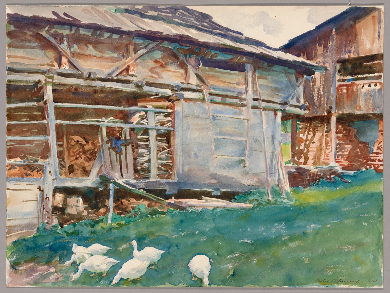 Holzschuppen, Tirol von John Singer Sargent