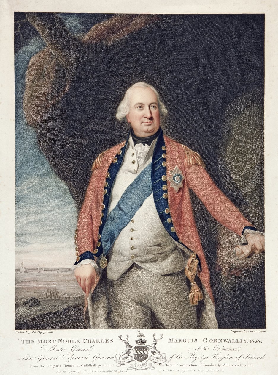 Der edelste Charles Marquis Cornwallis von John Singleton (after) Copley