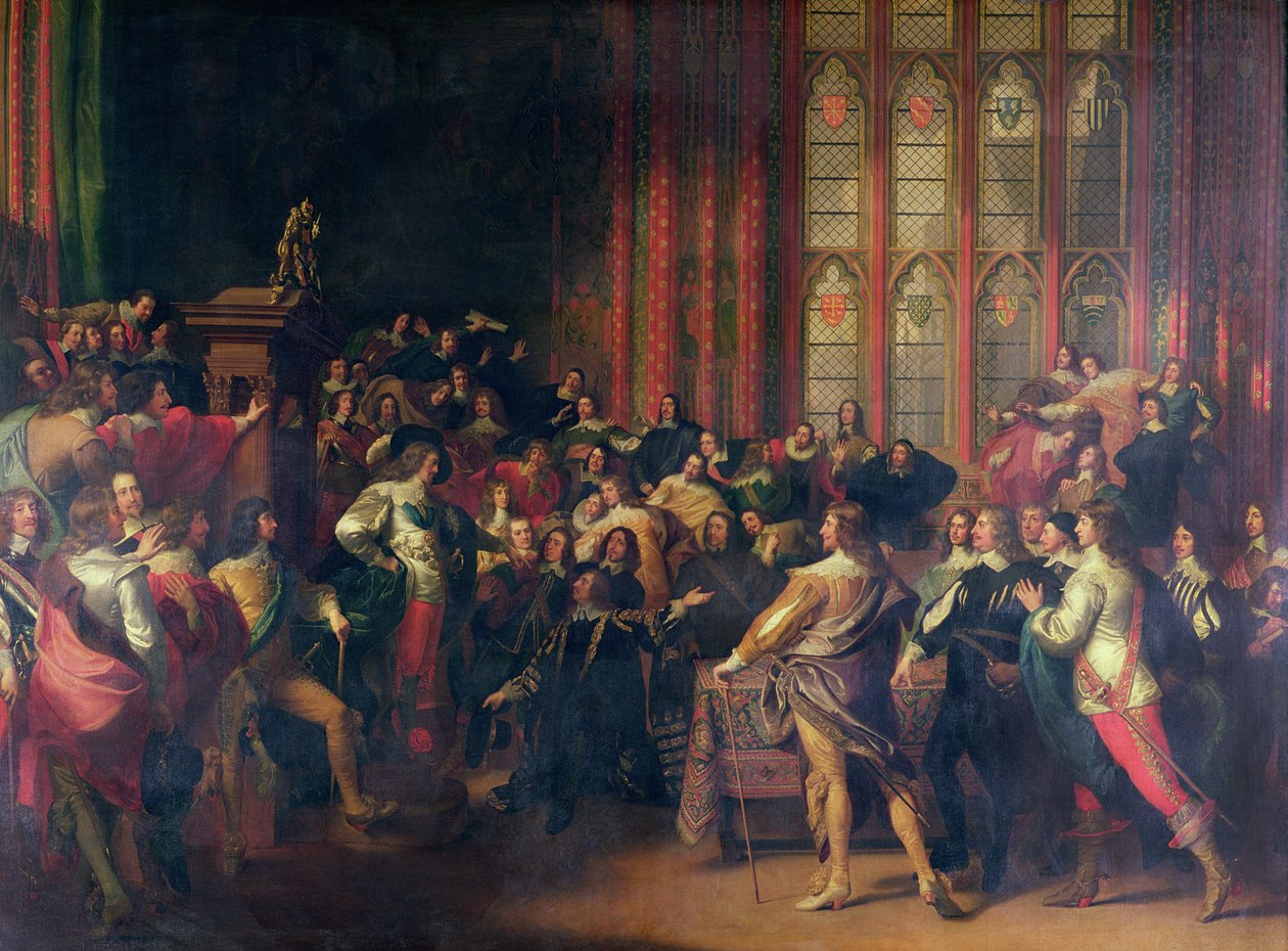 Karl I. fordert die fünf Mitglieder im Unterhaus, 1642 von John Singleton Copley