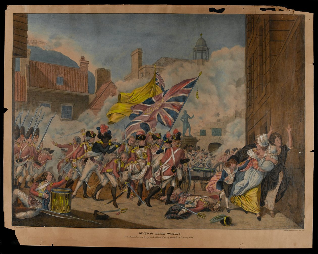 Tod von Major Pierson und Niederlage der französischen Truppen auf der Insel Jersey am 6. Januar 1781 von John Singleton Copley