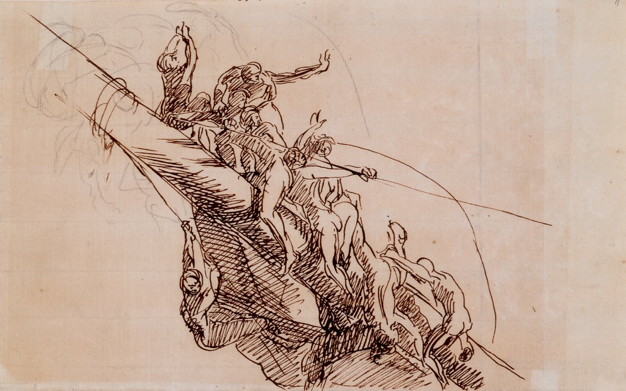 Figuren, die sich an Wrackteilen festhalten, um 1785-86 von John Singleton Copley