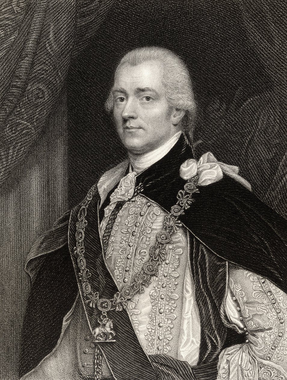 George John Spencer, 2. Earl Spencer, graviert von B. Holl (1808-84), aus 